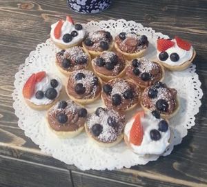 coco pastry with chocolate filling at MoMo Veg Cafe  in Prague