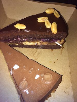 My favorite cakes, healthy treats after a long day at school. at MoMo Veg Cafe  in Prague