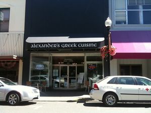 Streetside View at Alexander's Greek Cuisine in Roseburg