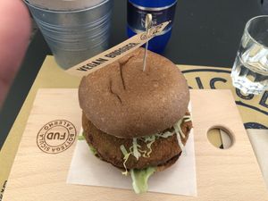 Vegan burger  at FUD in Palermo