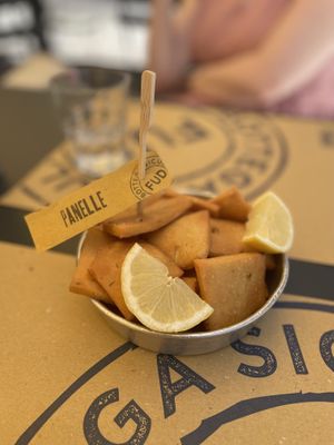Panelle (chikpea)  at FUD in Palermo