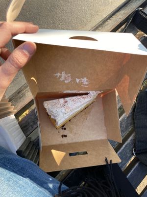 Pumpkin tofu pie at Bez Jaj in Poznan