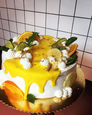 Mango Coconut Birthday Cake at Bez Jaj in Poznan