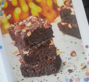 Brownie with almonds. Photo came from the vegan cookbook which was written by the owner of this place at Bez Jaj in Poznan