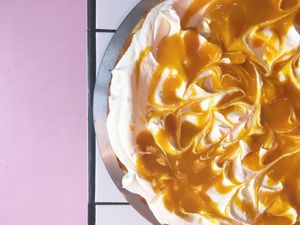 Mango cheesecake at Bez Jaj in Poznan