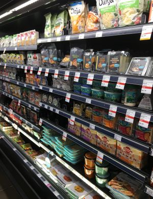 Plant-based meats and cheeses at Lakewinds Food Co-op in Richfield