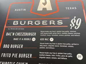 Part menu at Arlo's Food Truck - Spider House Cafe in Austin