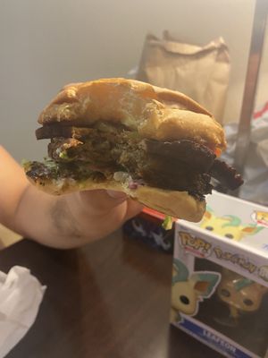 Bacun cheeze burger   at Arlo's Food Truck - Spider House Cafe in Austin