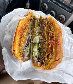 best vegan burger, hands down   at Arlo's Food Truck - Spider House Cafe in Austin