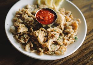 Oyster Mushroom Calamari at Mozzarella Fellas in Winston-salem