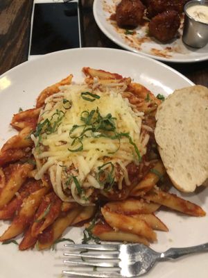 Vegan chicken parm at Mozzarella Fellas in Winston-salem