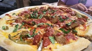 Sop vegan pizza at Mozzarella Fellas in Winston-salem