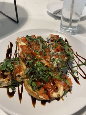 Vegan bruschetta ( best ever!!)  at Mozzarella Fellas in Winston-salem