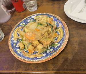Vegan peanut stir fry   at Cafe Thailand in Cairns