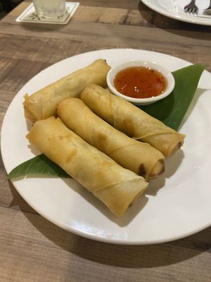 Veggie spring rolls   at Cafe Thailand in Cairns