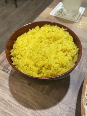 Colourful coconut rice   at Cafe Thailand in Cairns