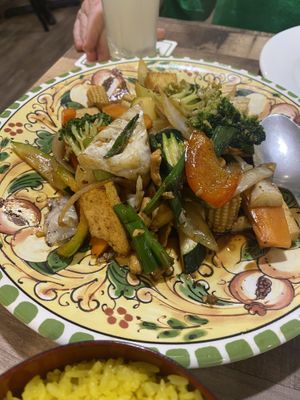 Stir fry satay   at Cafe Thailand in Cairns