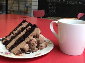 Vegan Dragoncake!  at St. Agnes Kafé in Gothenburg