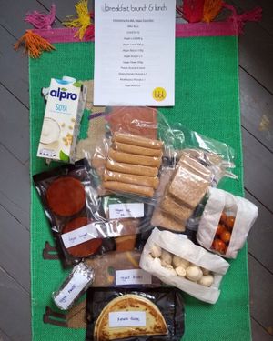 Vegan family box at Breakfast Brunch and Lunch in Edinburgh