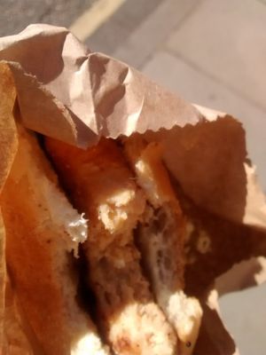 Roll and square sausage at Breakfast Brunch and Lunch in Edinburgh