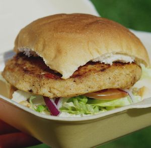 Vegan burger at Breakfast Brunch and Lunch in Edinburgh
