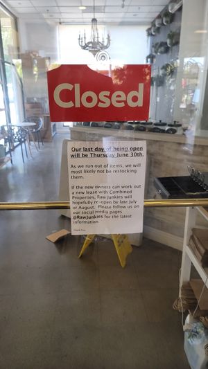 Closed at Raw Junkies in Studio City