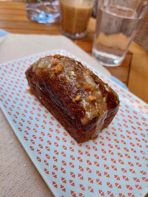 Almond banana cake at Caju in Nice