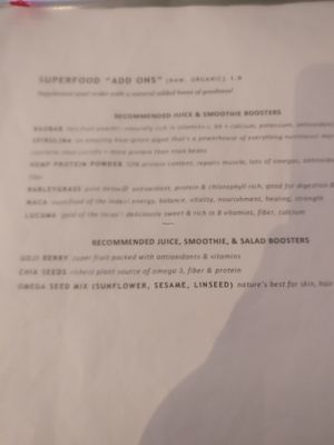 Menu (3 of 3) at Caju in Nice