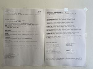 Menu  at Caju in Nice