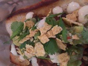 Chili dog at Of Roots and Blooms - Pop-up in Portland