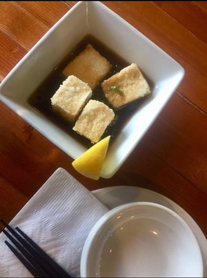 Nubo Agedashi Tofu (vegan)  - about $4 at Nubo Japanese Tapas in Victoria