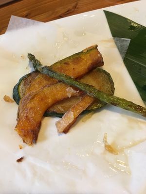 Veggie Tempura (made vegan) at Nubo Japanese Tapas in Victoria