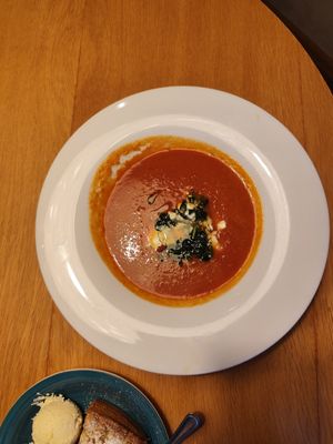 Tomato soup at Zielona in Lodz