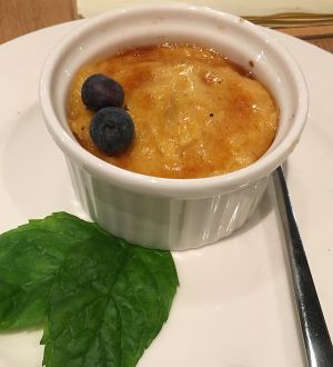 Millet cream brulee at Zielona in Lodz