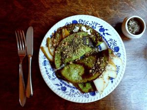 Green crepes  at WILD in Antwerpen