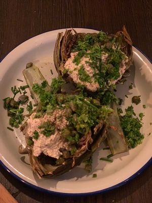 Roasted artichoke  at WILD in Antwerpen
