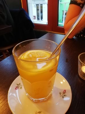 Turmeric ginger lemon tea at WILD in Antwerpen