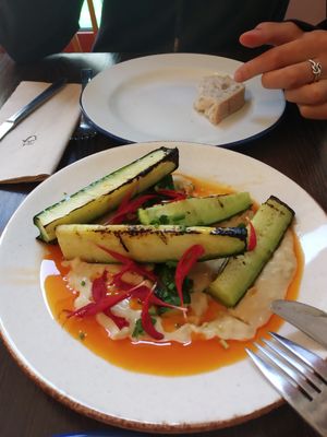 grilled cucumber at WILD in Antwerpen