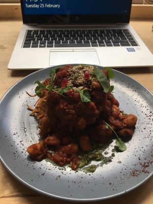 GF VE hash brown stack at Idle Hands in Manchester