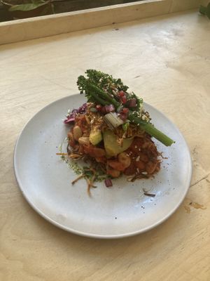 Vegan gf hash brown stack  at Idle Hands in Manchester