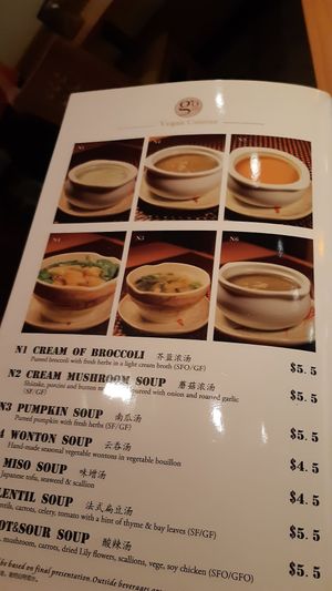 Menu at Go Zen in New York City
