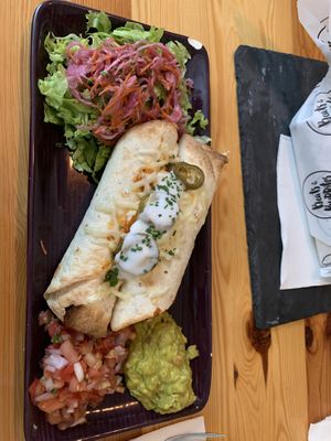 Vegan enchiladas  at Beats & Burritos in Lagos