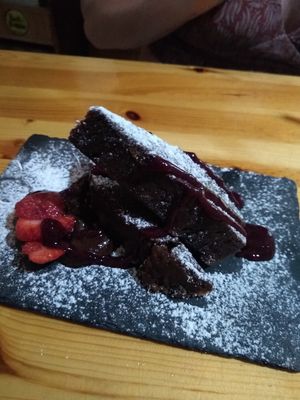 Vegan brownie at Beats & Burritos in Lagos