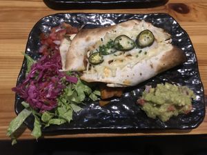 Vegan enchiladas at Beats & Burritos in Lagos