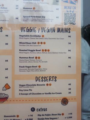 Menu at Beats & Burritos in Lagos