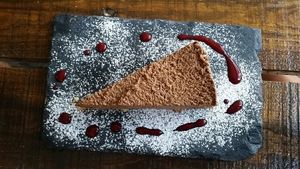 orange and chocolate cheesecake  at Beats & Burritos in Lagos