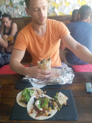 burrito and tacos at Beats & Burritos in Lagos