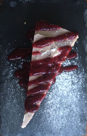 vegan cheesecake at Beats & Burritos in Lagos