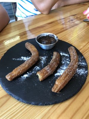 Churros for a dessert (there were 4 originally) ;) at Beats & Burritos in Lagos