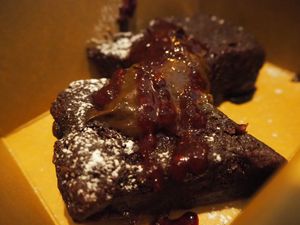 Vegan brownie at Beats & Burritos in Lagos